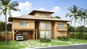 Casa em Chapadão do Sul com toda estrutura em eucalipto autoclavado.